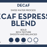 Swiss Water Decaf Espresso Blend