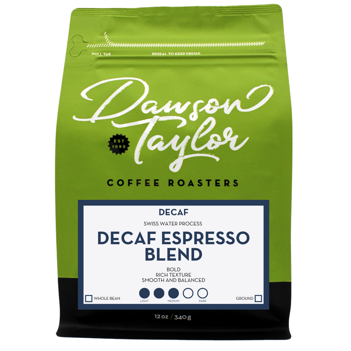 Swiss Water Decaf Espresso Blend – Dawson Taylor Coffee Roasters